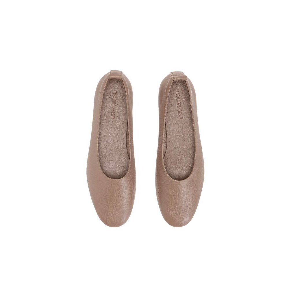 Everlane Mocha Taupe Leather Day Glove Flats Ballet Shoes Discontinued Color 9.5 - Picture 5 of 15